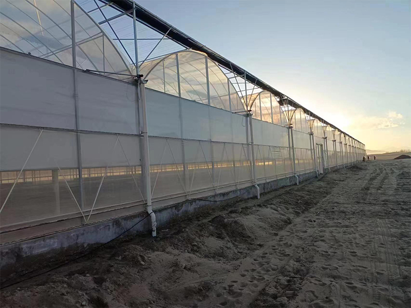 Cascading film greenhouse